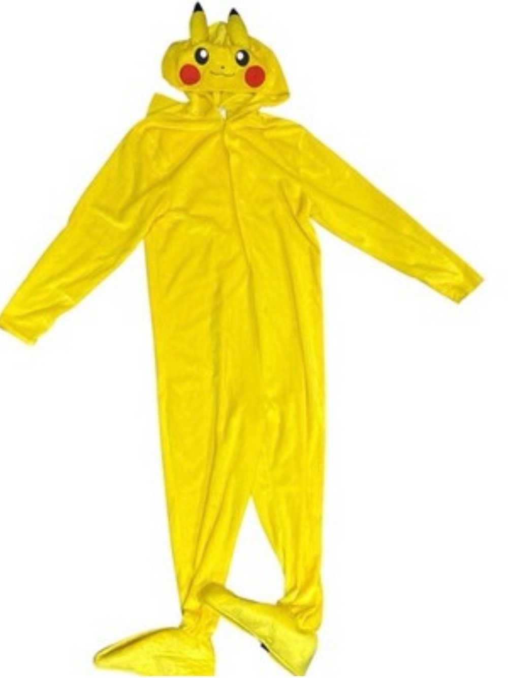 Pokemon Yellow Pikachu Hooded Kids One-Piece Footie